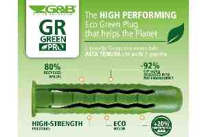 Дюбель нейлоновий GR GREEN PRO 6x30 G&B G&B 65201 - картинка №2 Фото №2 - Дюбель нейлоновий GR GREEN PRO 6x30 G&B G&B 65201