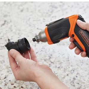Мала насадка для акумуляторних викруток BLACK+DECKER CSRA1 - картинка №4 Фото №4 - Мала насадка для акумуляторних викруток BLACK+DECKER CSRA1