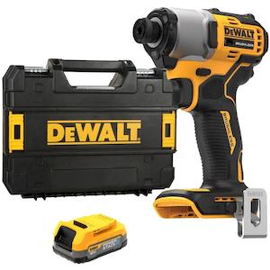 Фото - Шурупокрут ударний акумуляторний безщітковий DeWALT DCF840E1T