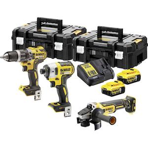 Фото - Набір з трьох інструментів безщіткових DeWALT DCK384P2T