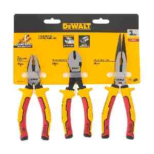 Набір з трьох шарнірно-губцевих інструментів LASER HARDENED VDE 1000V DeWALT DWHT82811-0 - картинка №2 Фото №2 - Набір з трьох шарнірно-губцевих інструментів LASER HARDENED VDE 1000V DeWALT DWHT82811-0