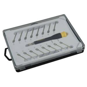 Фото - Набір з шістнадцяти прецизійних викруток з цанговим держателем для точної механіки STANLEY STHT0-62633 — Уцінка