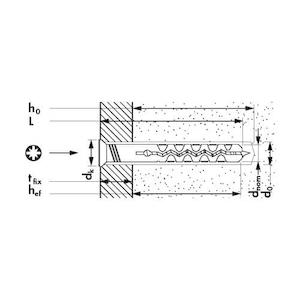 Дюбель-цвях MNA-S с потайним бортиком 6x60/30 Mungo 1122606S - картинка №2 Фото №2 - Дюбель-цвях MNA-S с потайним бортиком 6x60/30 Mungo 1122606S